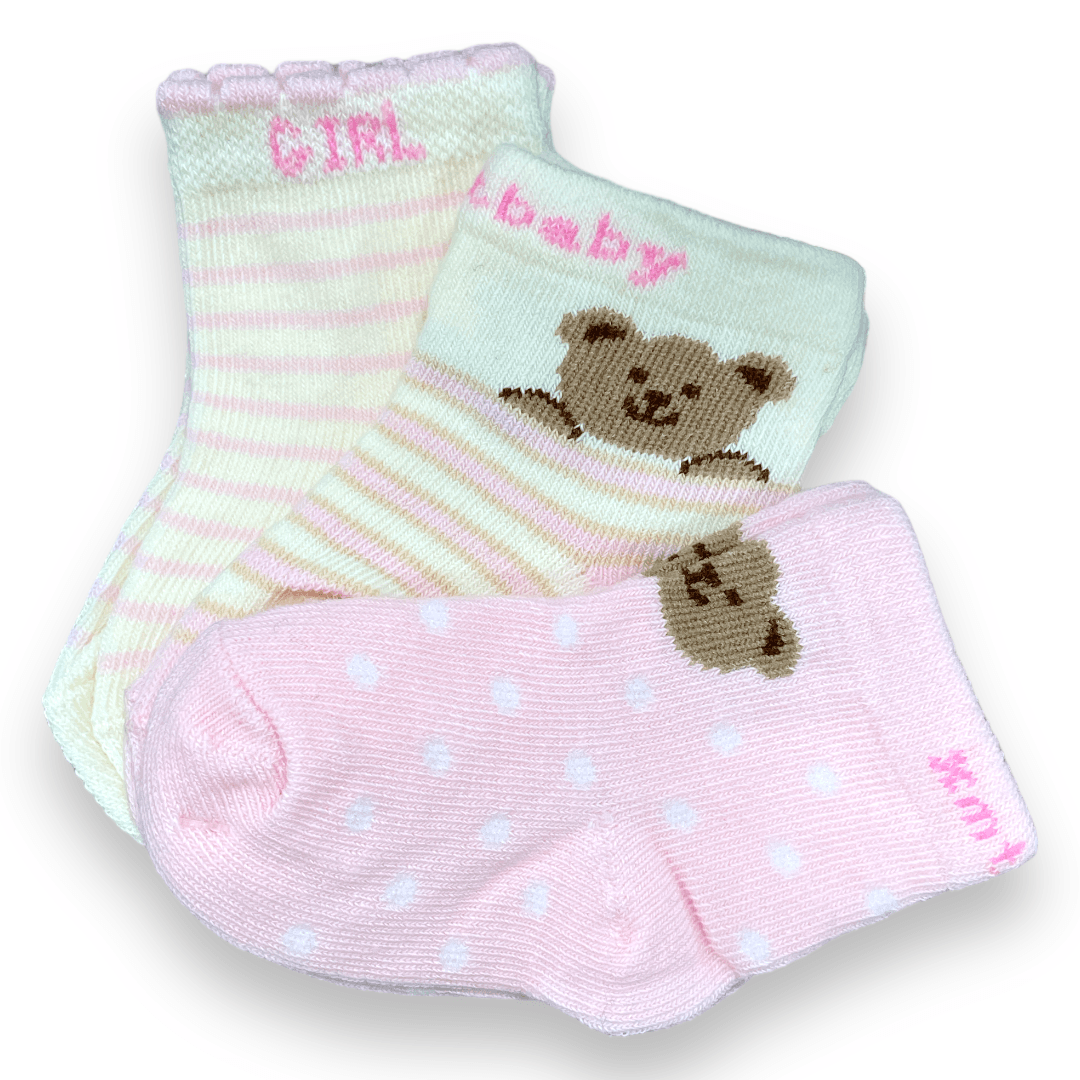 Set de 3 calcetines de niña 0-3m - Palimu