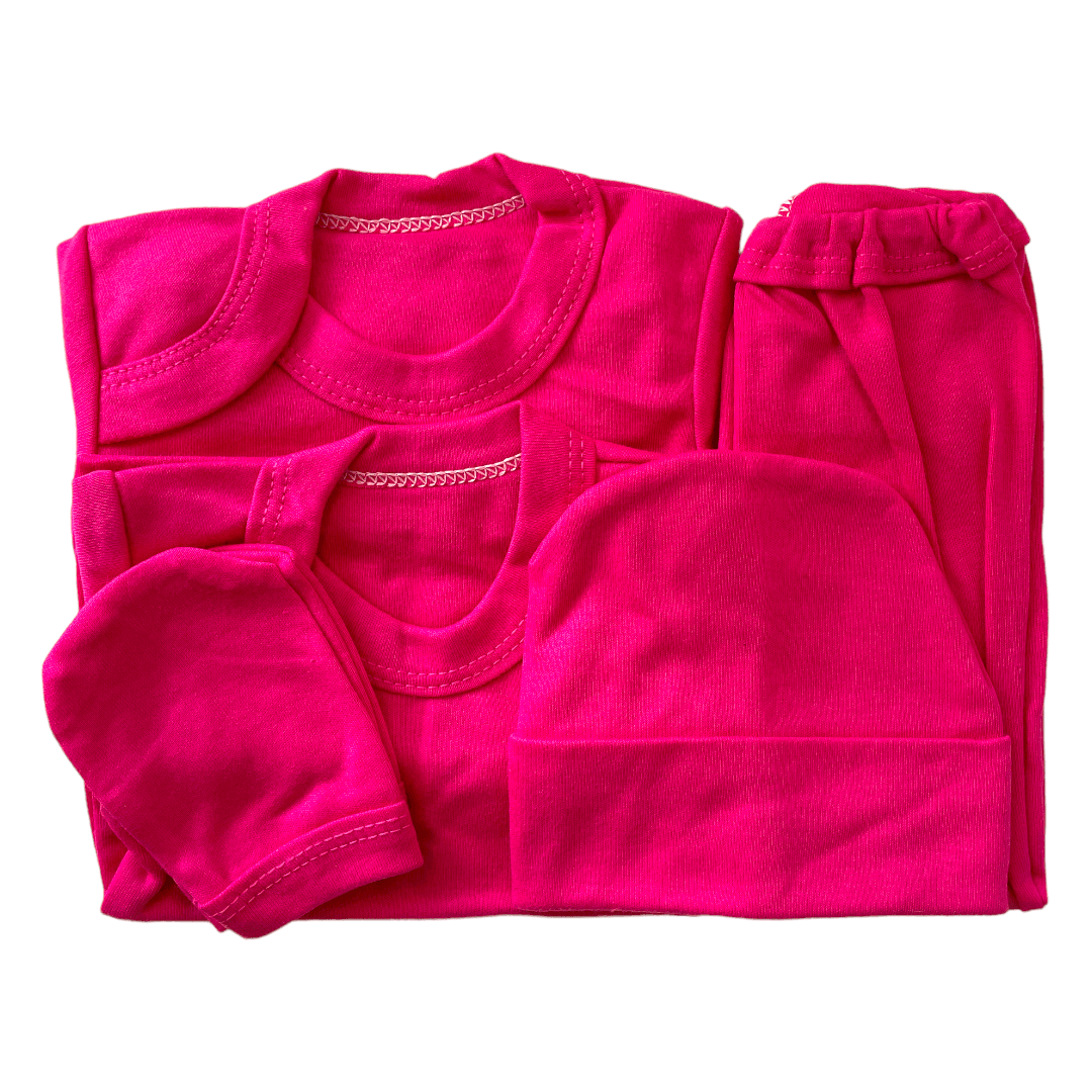 ajuar liso fucsia 0-3m - Palimu