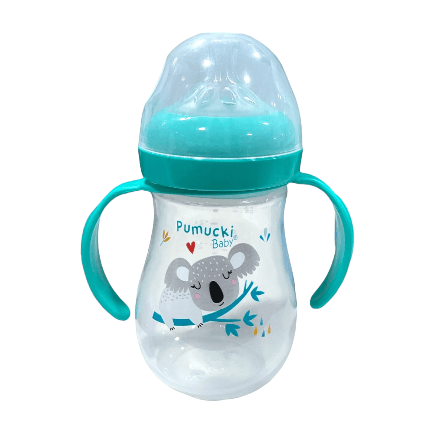 Mamadera 180 ml boca ancha verde Pumucki - Palimu