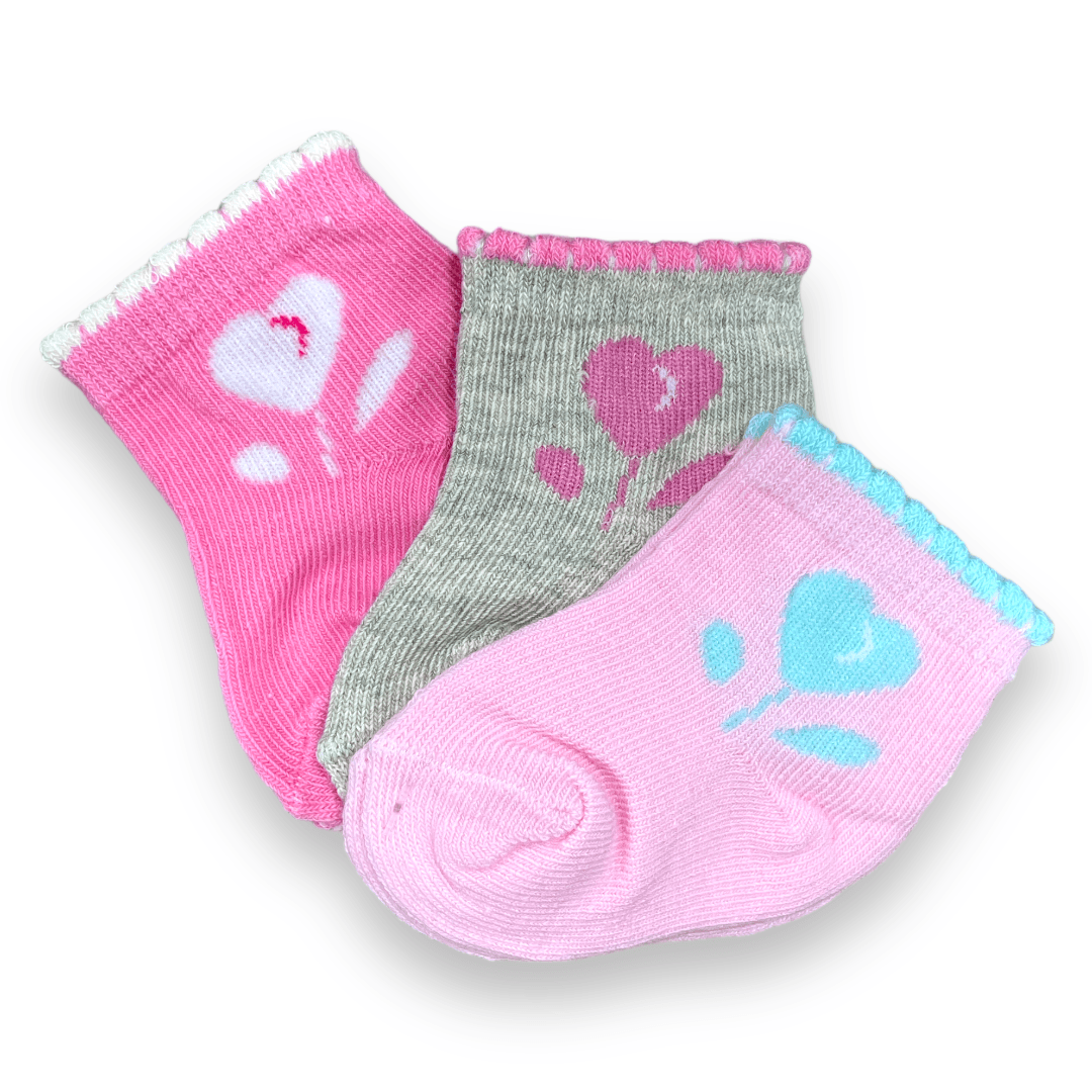 Set de 3 calcetines de niña 0-3m - Palimu