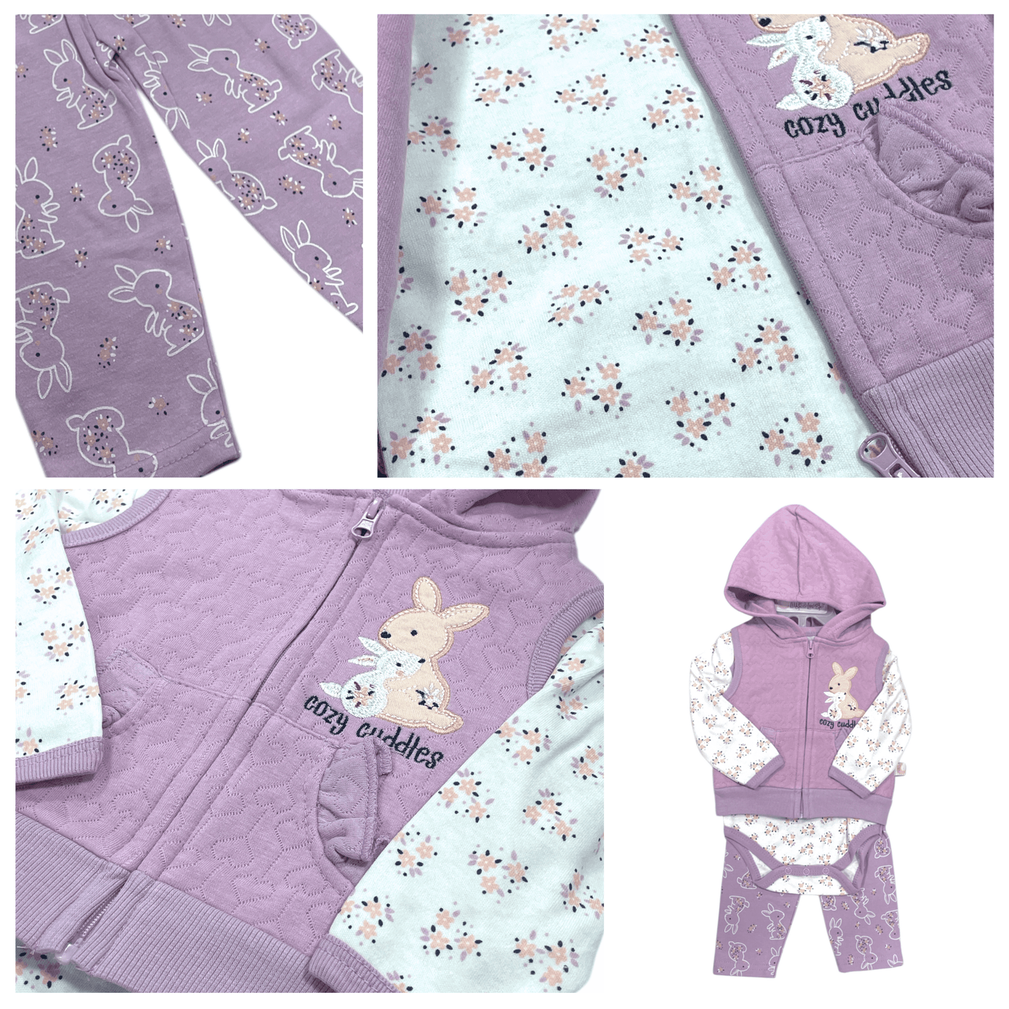 Conjunto de 3 piezas, lila - Palimu