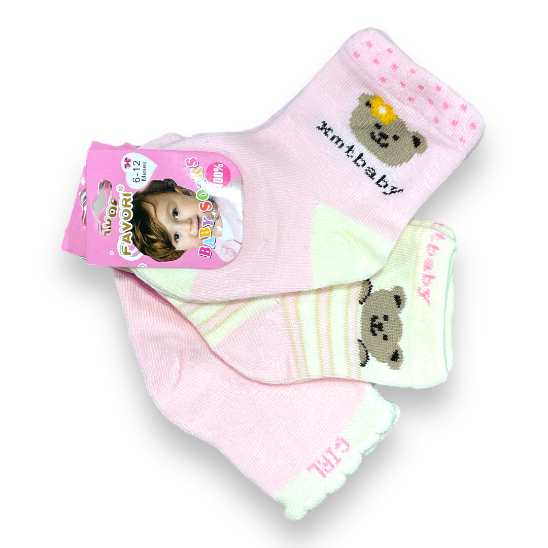 Set de 3 calcetines 6-12m favori niña