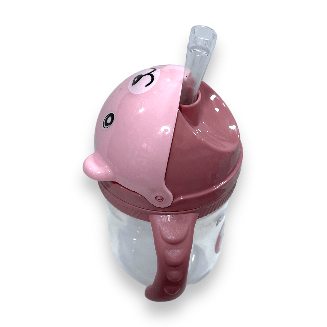 Vaso osito rosa con bombilla - Palimu