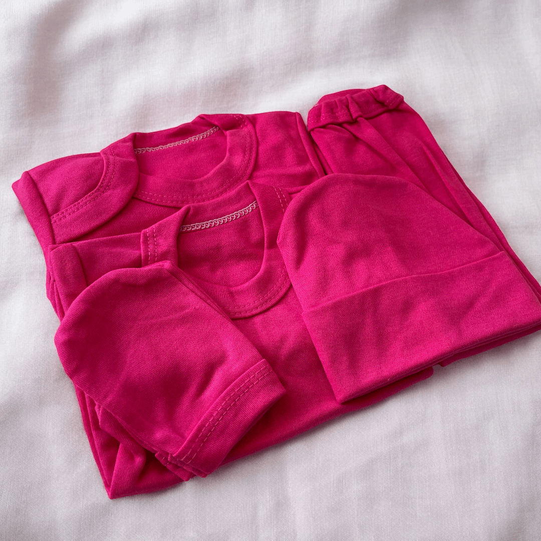 ajuar liso fucsia 0-3m - Palimu