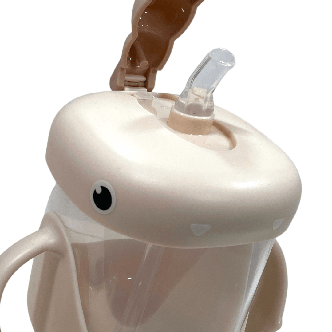 Vaso con bombilla dino beige - Palimu