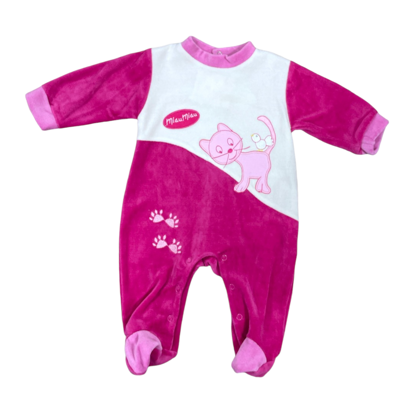 Enterito Gatito fucsia 0-3m
