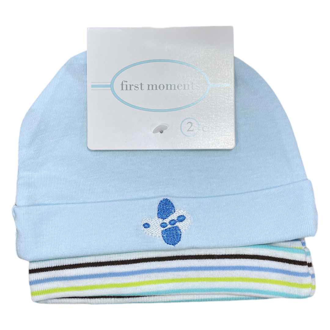 Pack de 2 gorros de algodón RN