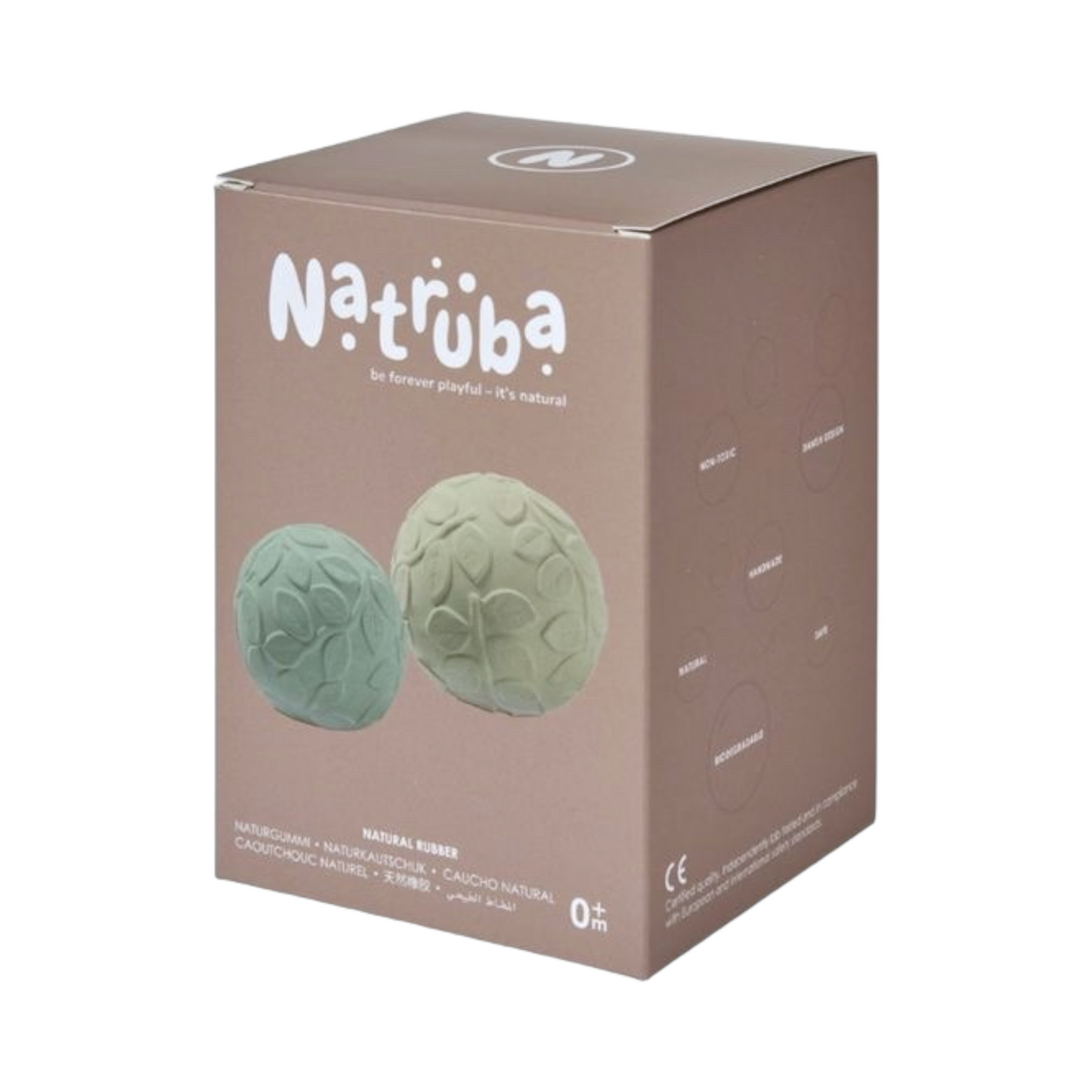 Set pelota sensorial hojas verdes Natruba