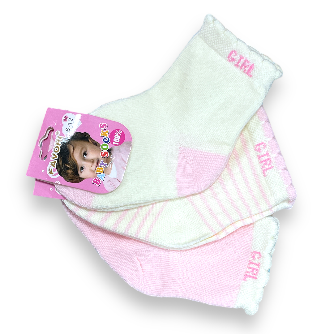Set de 3 calcetines 6-12m favori niña