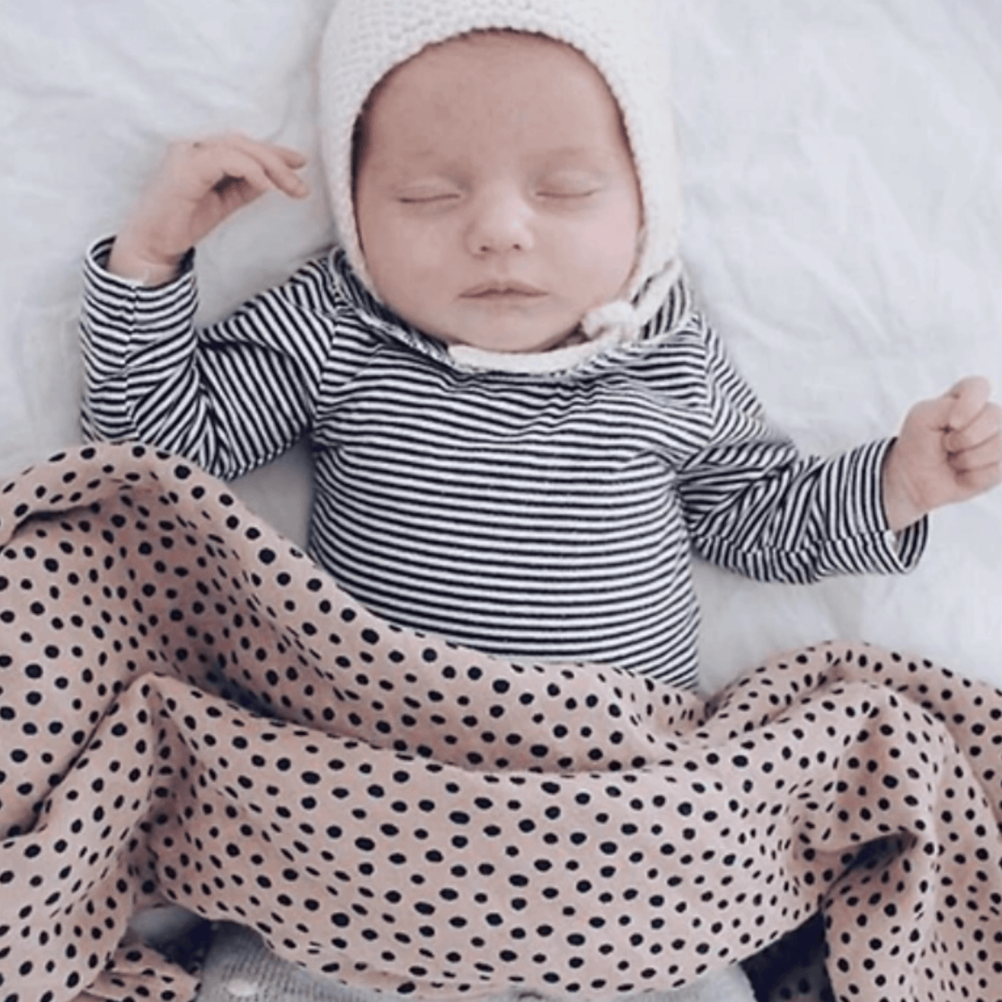 Set 2 Mantas Muselina Happy Dots Rosa Done by deer - Palimu