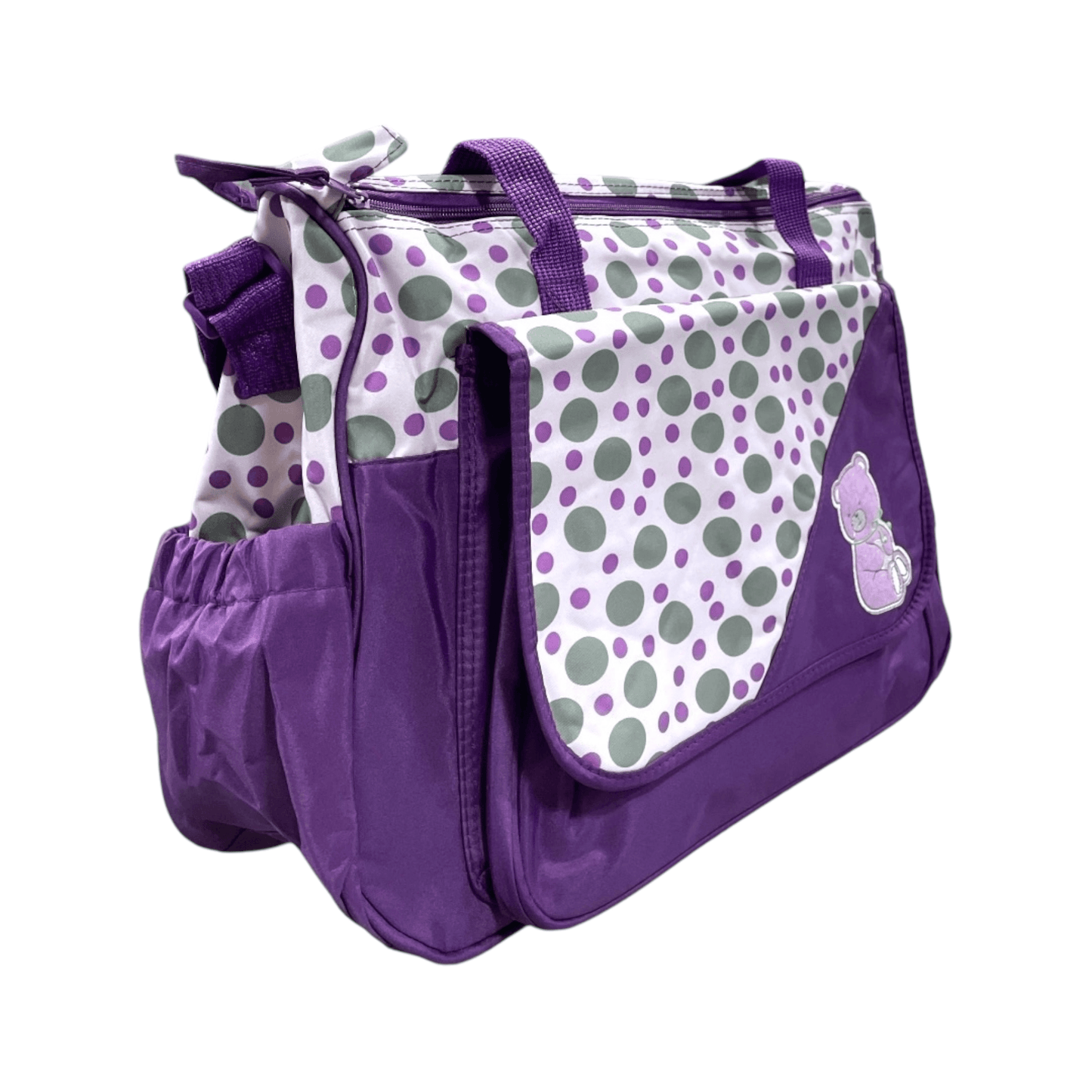 Bolso maternal osito puntos Morado - Palimu