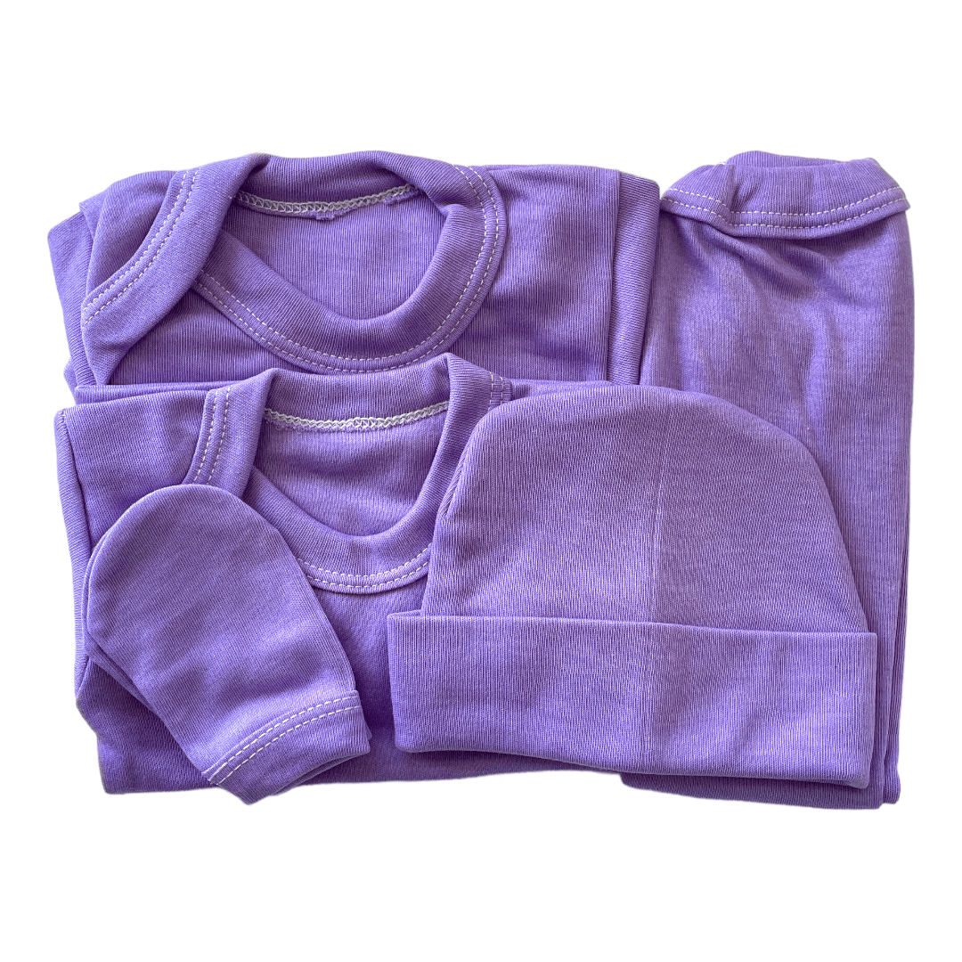ajuar liso lila 0-3m - Palimu