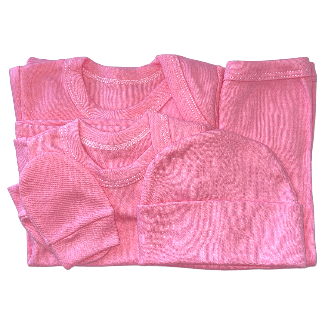 ajuar liso rosado 0-3m - Palimu