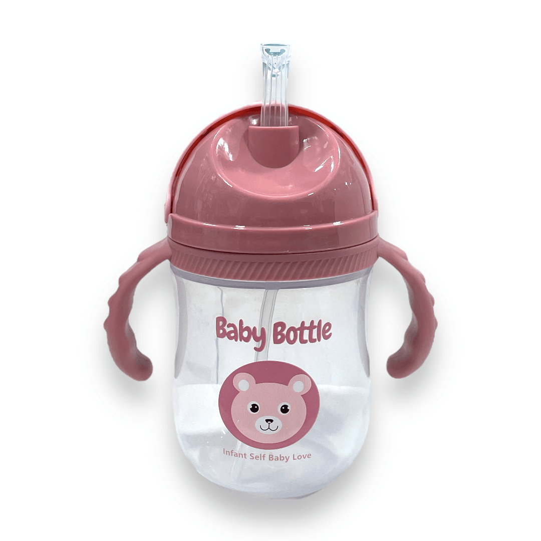 Vaso osito rosa con bombilla - Palimu