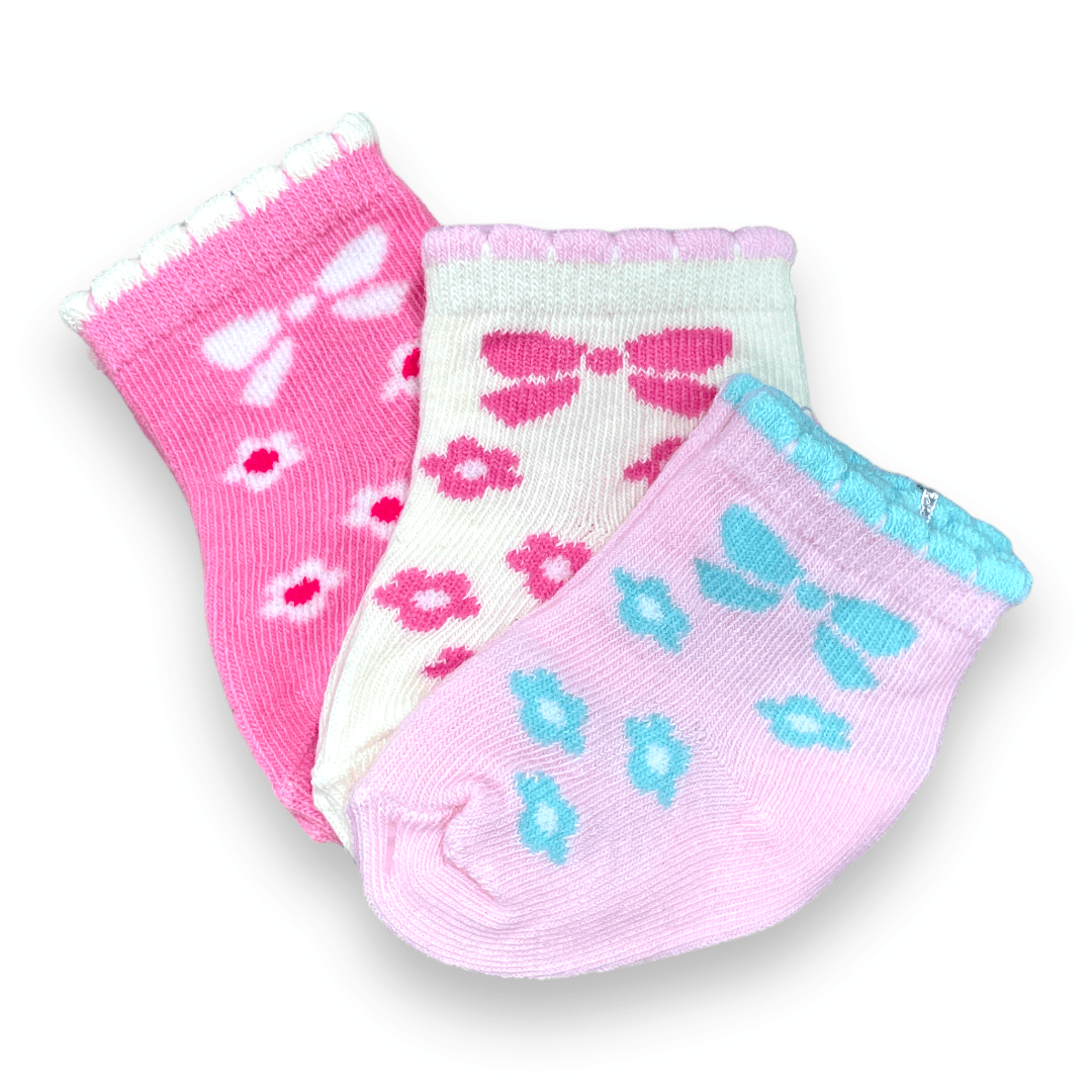 Set de 3 calcetines de niña 0-3m - Palimu