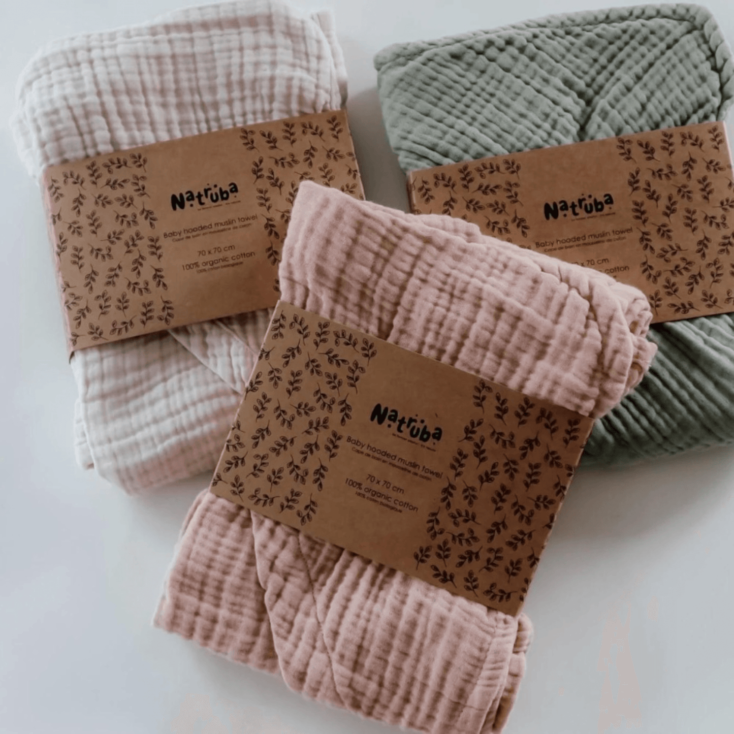 Toalla muselina Natruba para bebé crema - Palimu