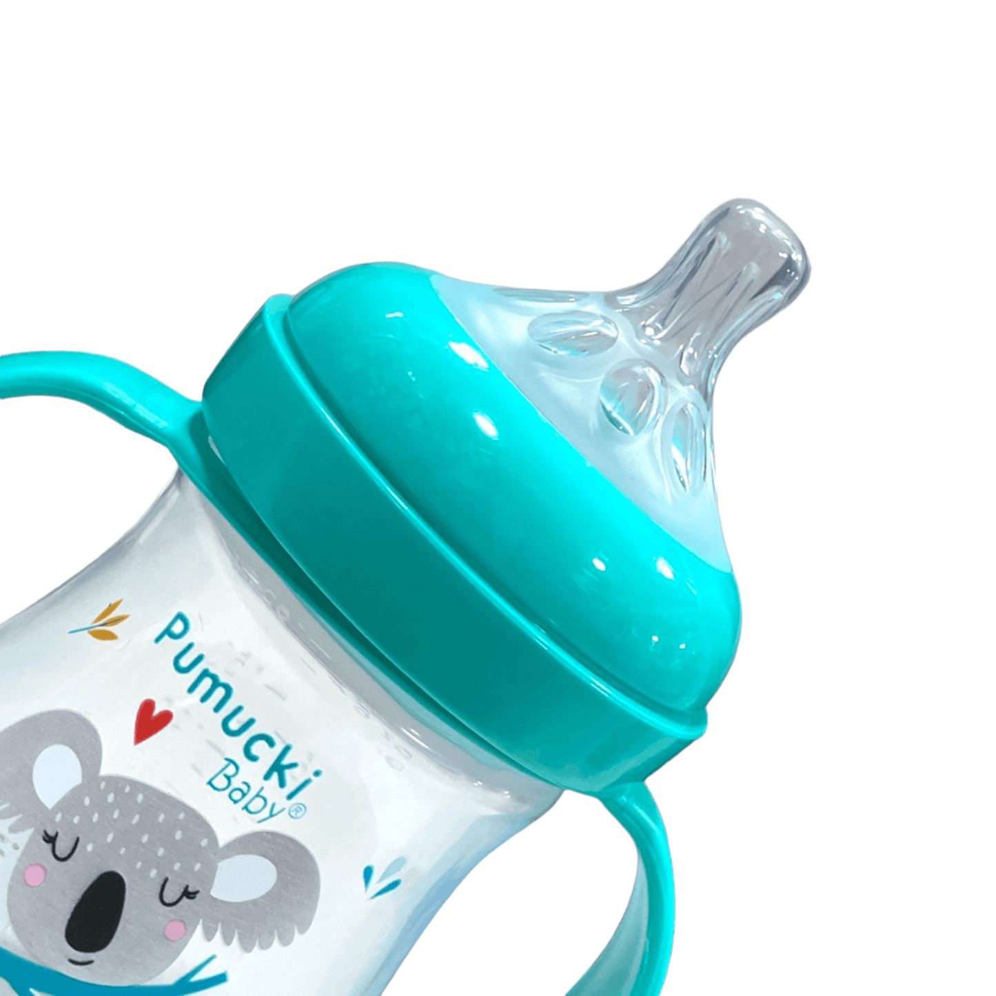 Mamadera 180 ml boca ancha verde Pumucki - Palimu