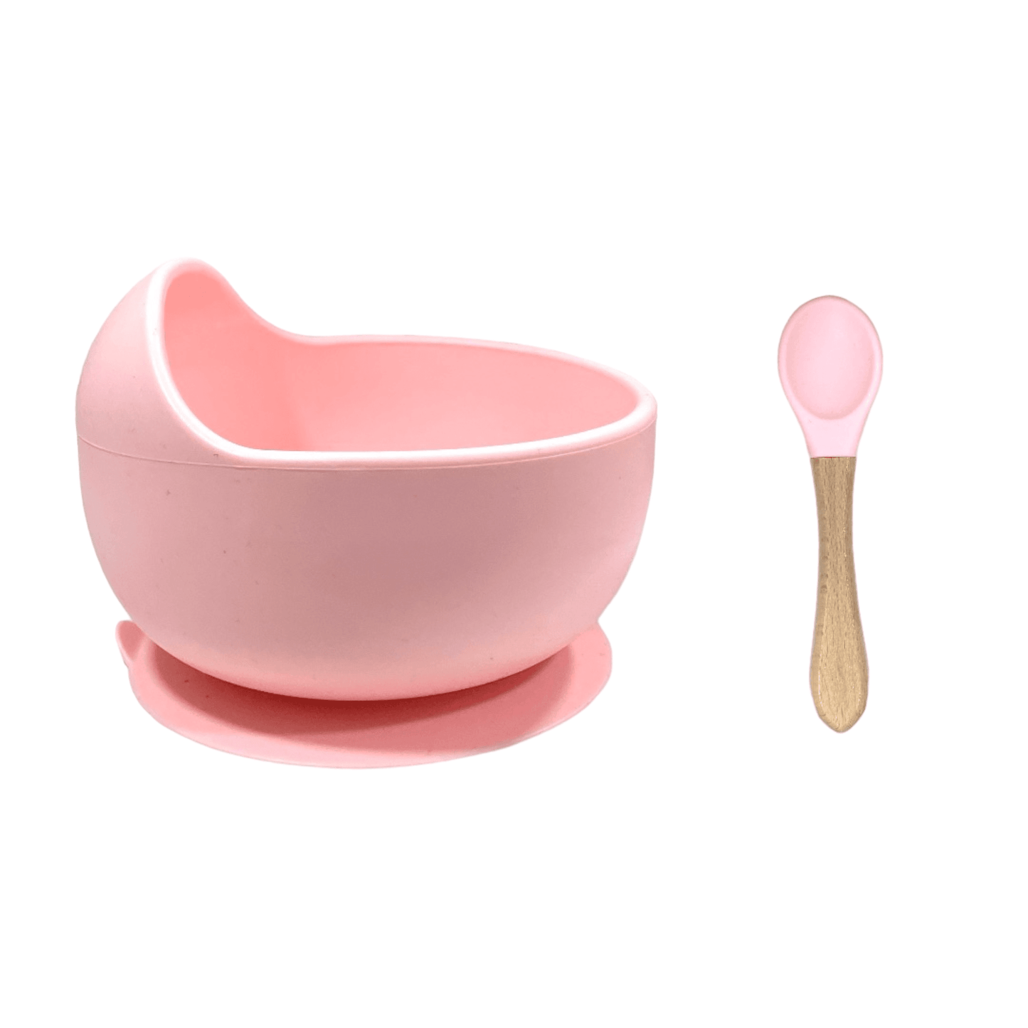 Bowl de silicona con cuchara Rosado - Palimu