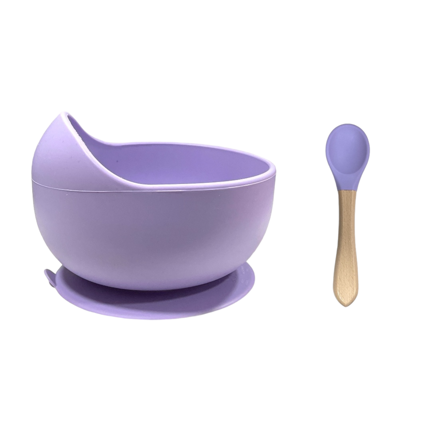 Bowl de silicona con cuchara Lila