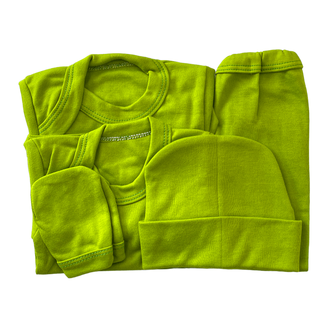 ajuar liso verde pistacho 0-3m - Palimu