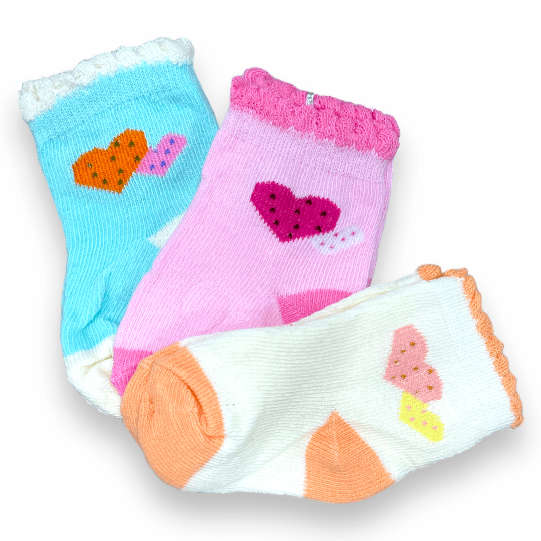 Set de 3 calcetines de niña 0-3m - Palimu