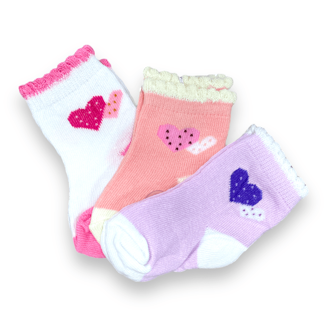 Set de 3 calcetines de niña 0-3m - Palimu