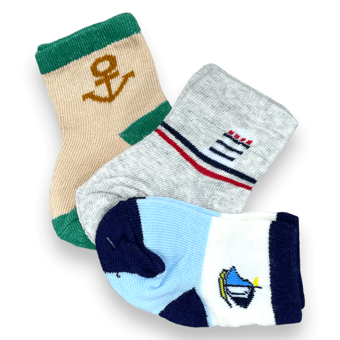 set de 3 calcetines de niño 0-3m - Palimu