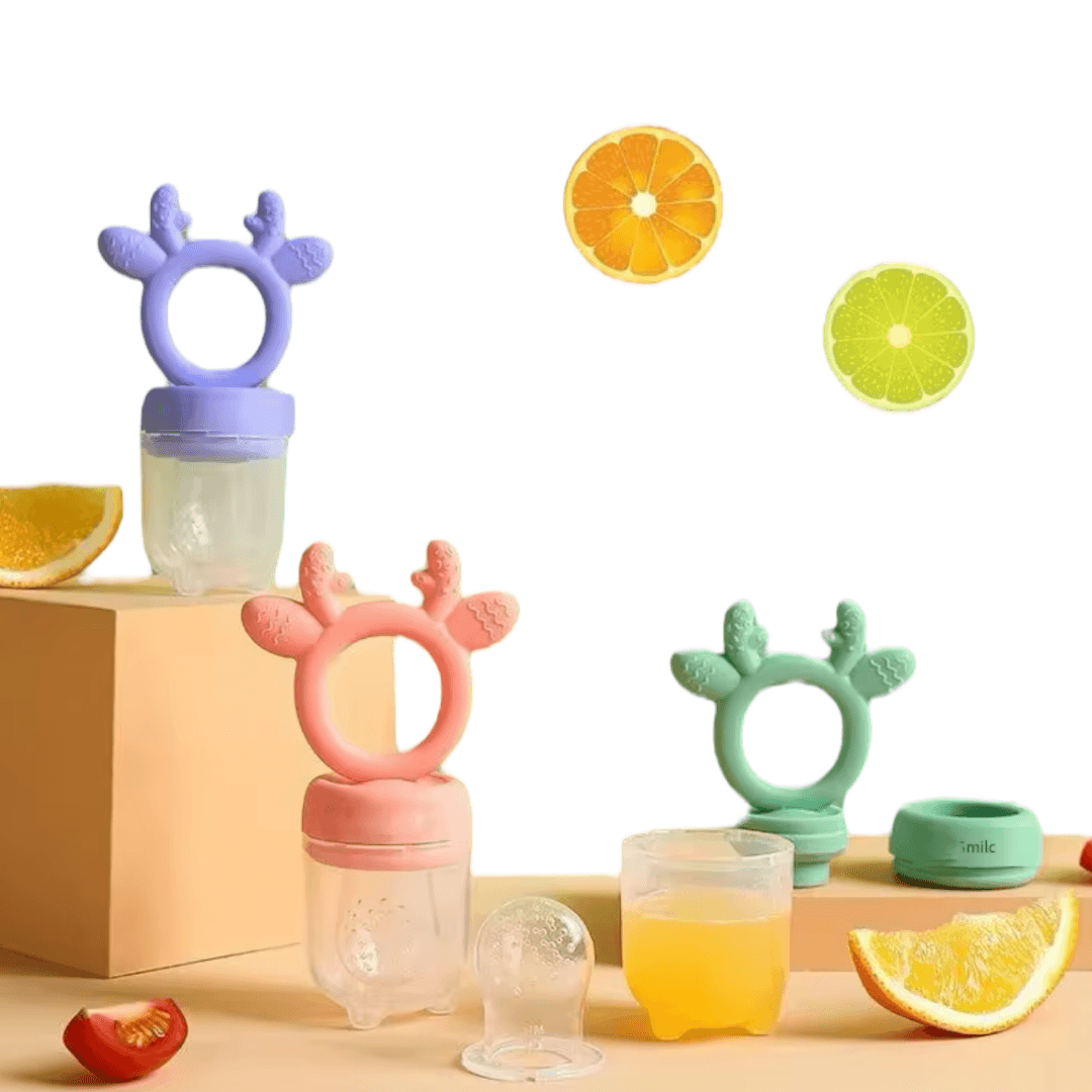 Chupete de fruta con mango de silicona - Palimu