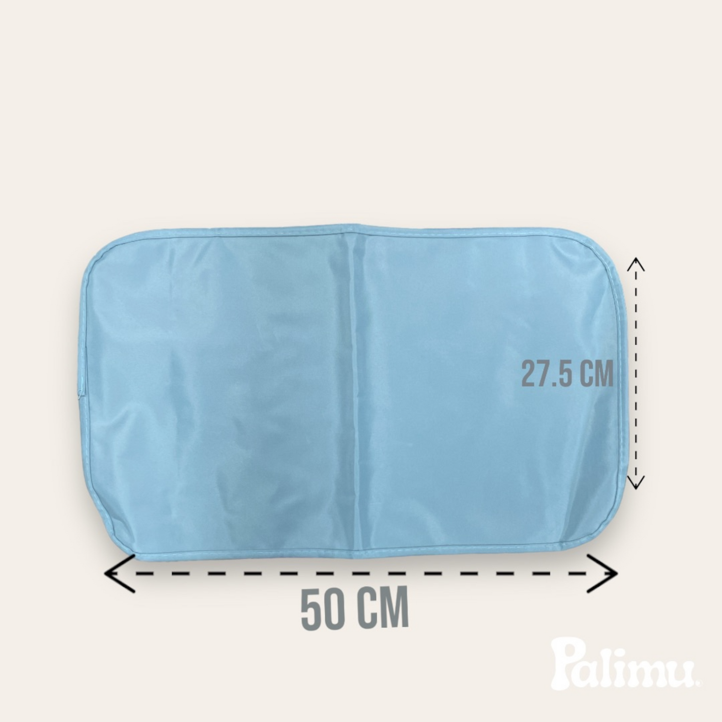 Set bolso maternal 5 piezas celeste con puntos