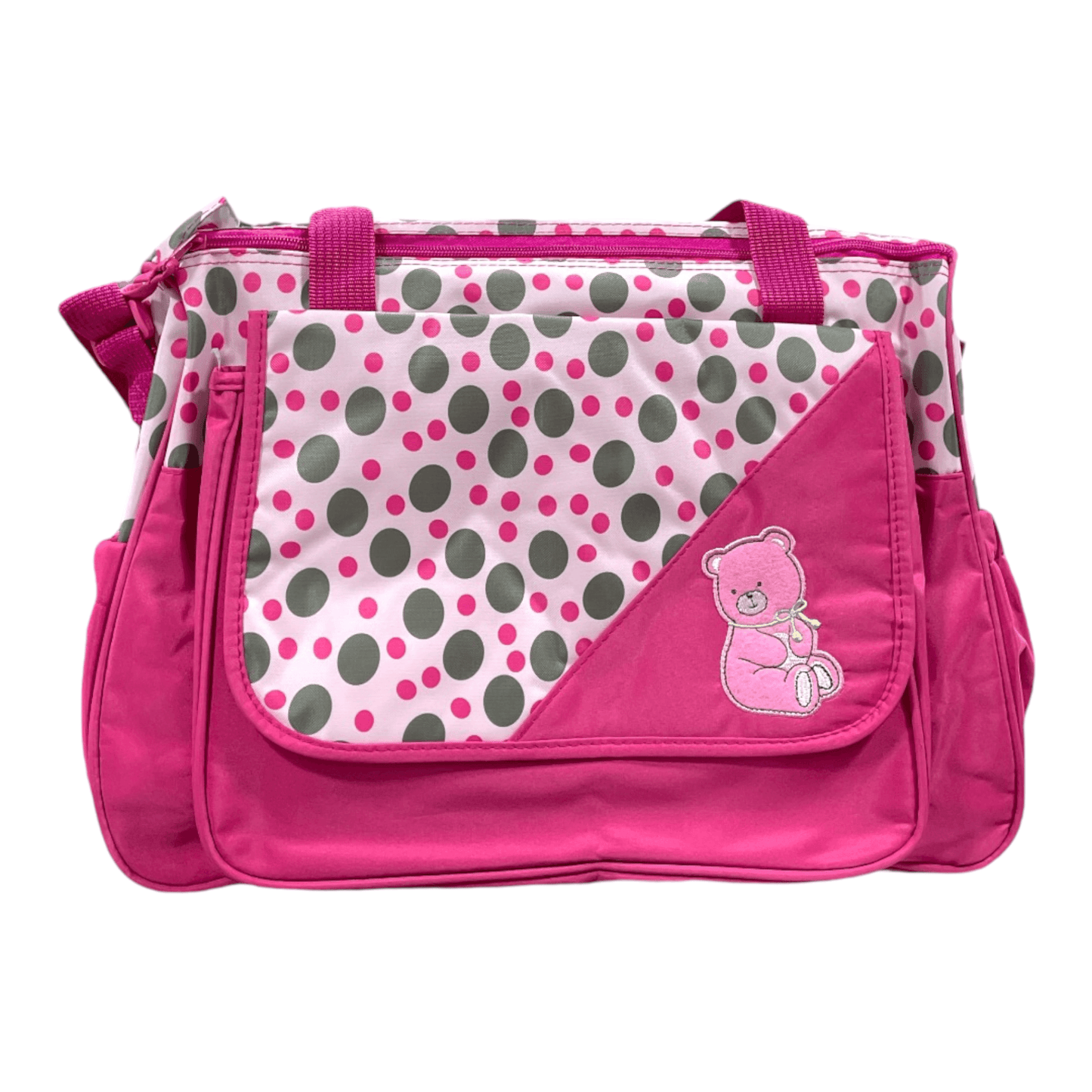 Bolso maternal osito puntos Fucsia - Palimu