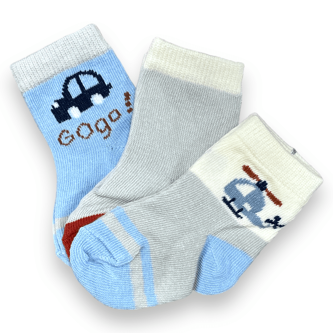 set de 3 calcetines de niño 0-3m - Palimu