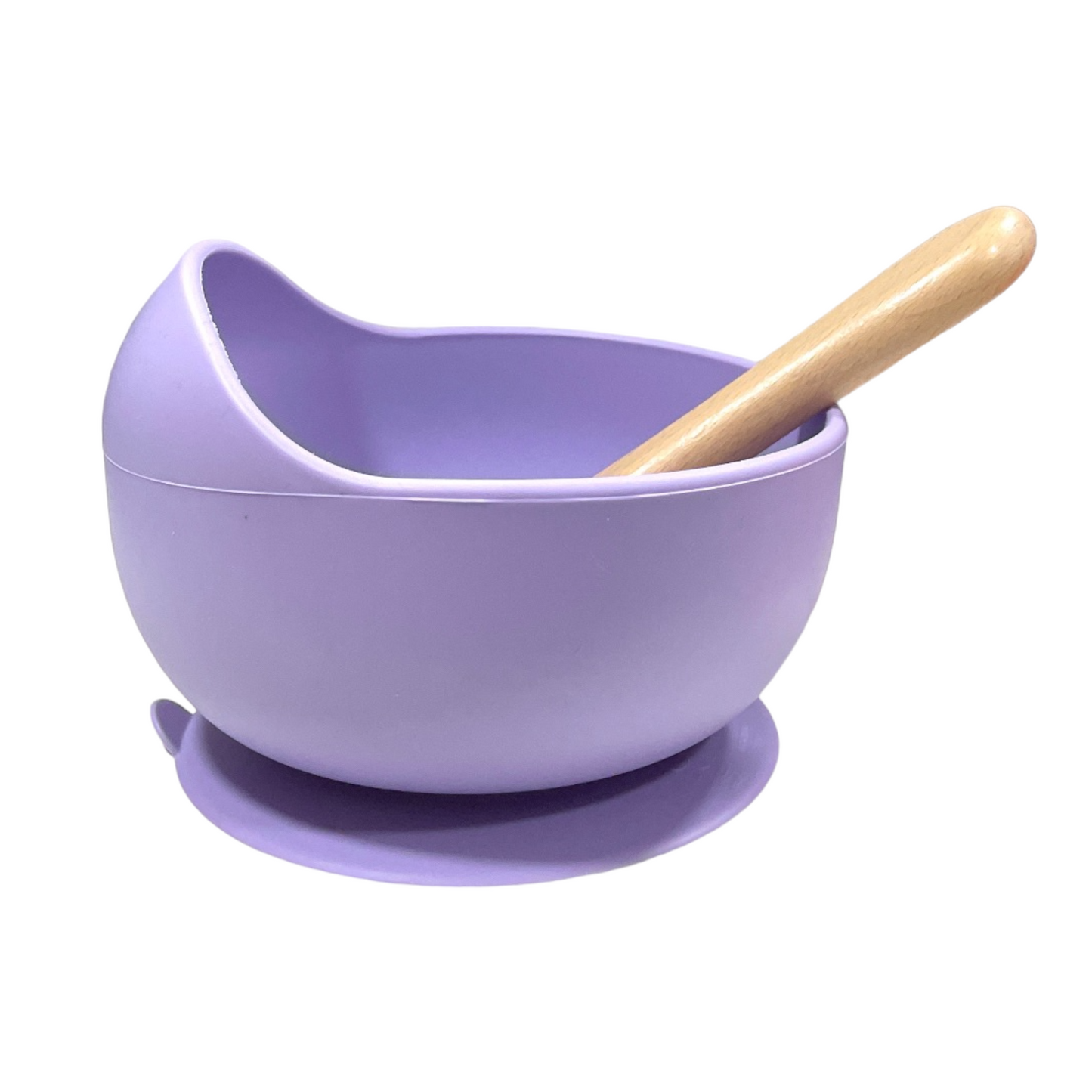 Bowl de silicona con cuchara Lila