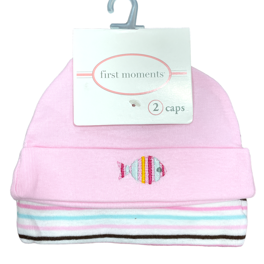 Pack de 2 gorros de algodón RN