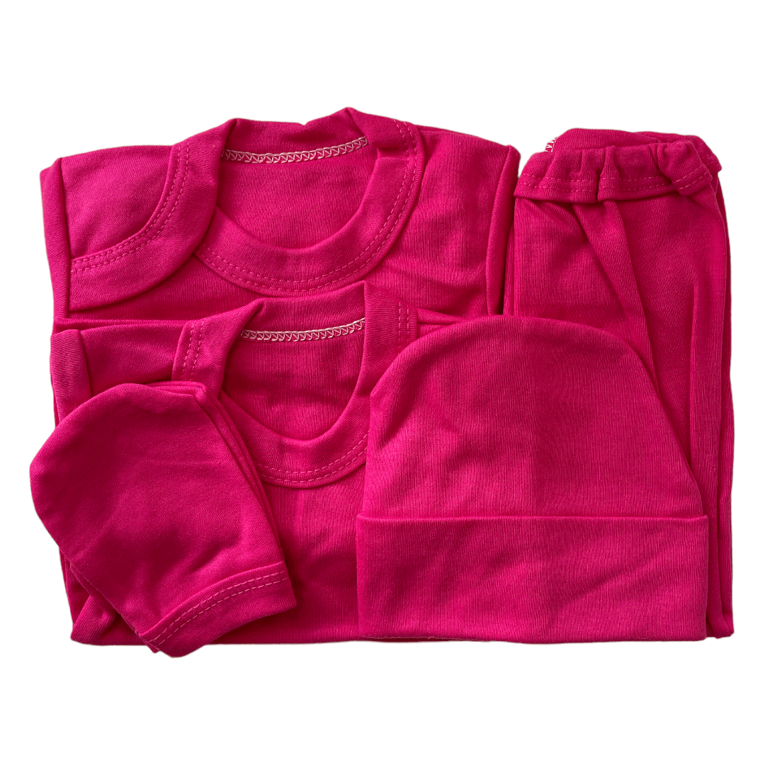 ajuar liso fucsia 0-3m - Palimu