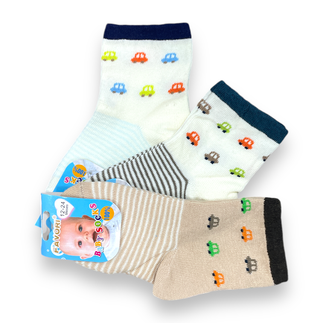 Set de 3 calcetines 12-24m favori niño