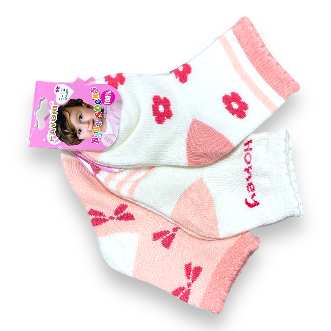 Set de 3 calcetines 6-12m favori niña