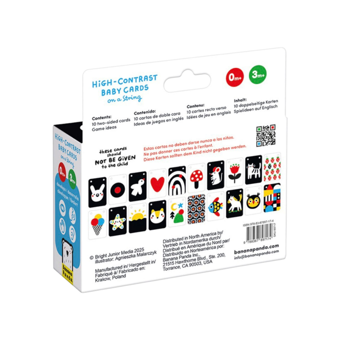 Tarjetas de alto contraste para bebés 0M+, 3M+
