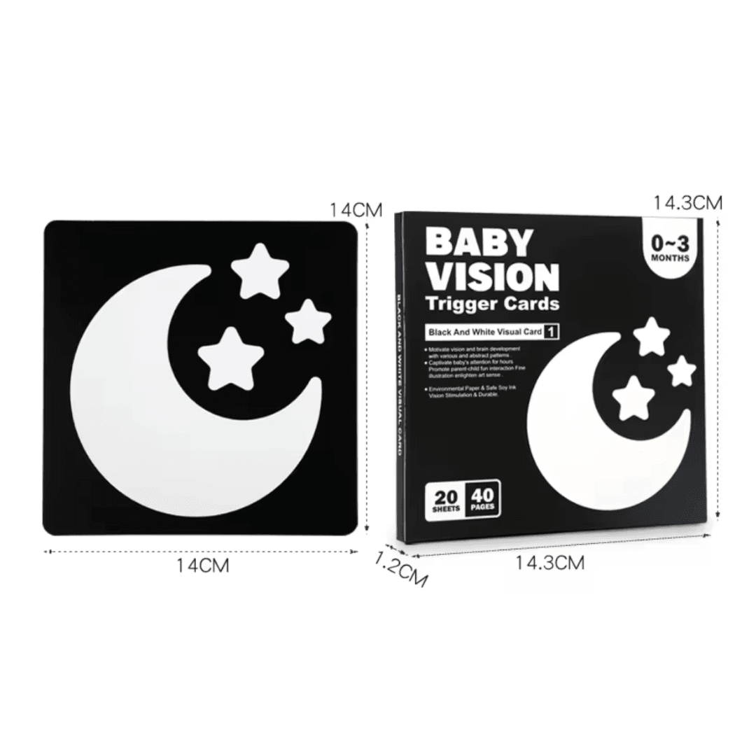 Tarjetas de estimulación visual para bebés - Palimu