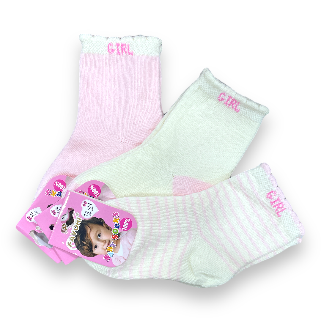 Set de 3 calcetines 12-24m favori niña