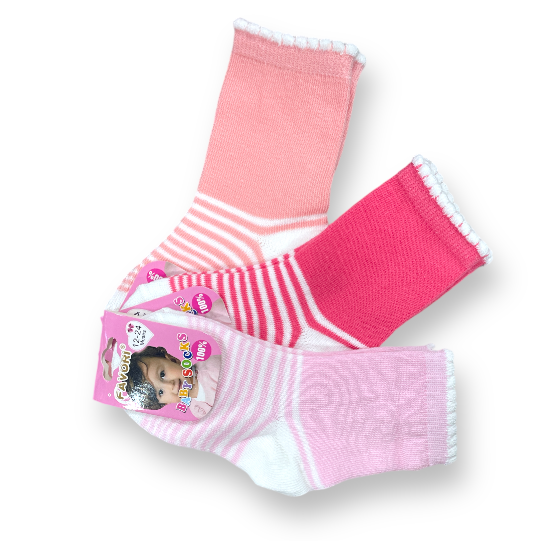Set de 3 calcetines 12-24m favori niña