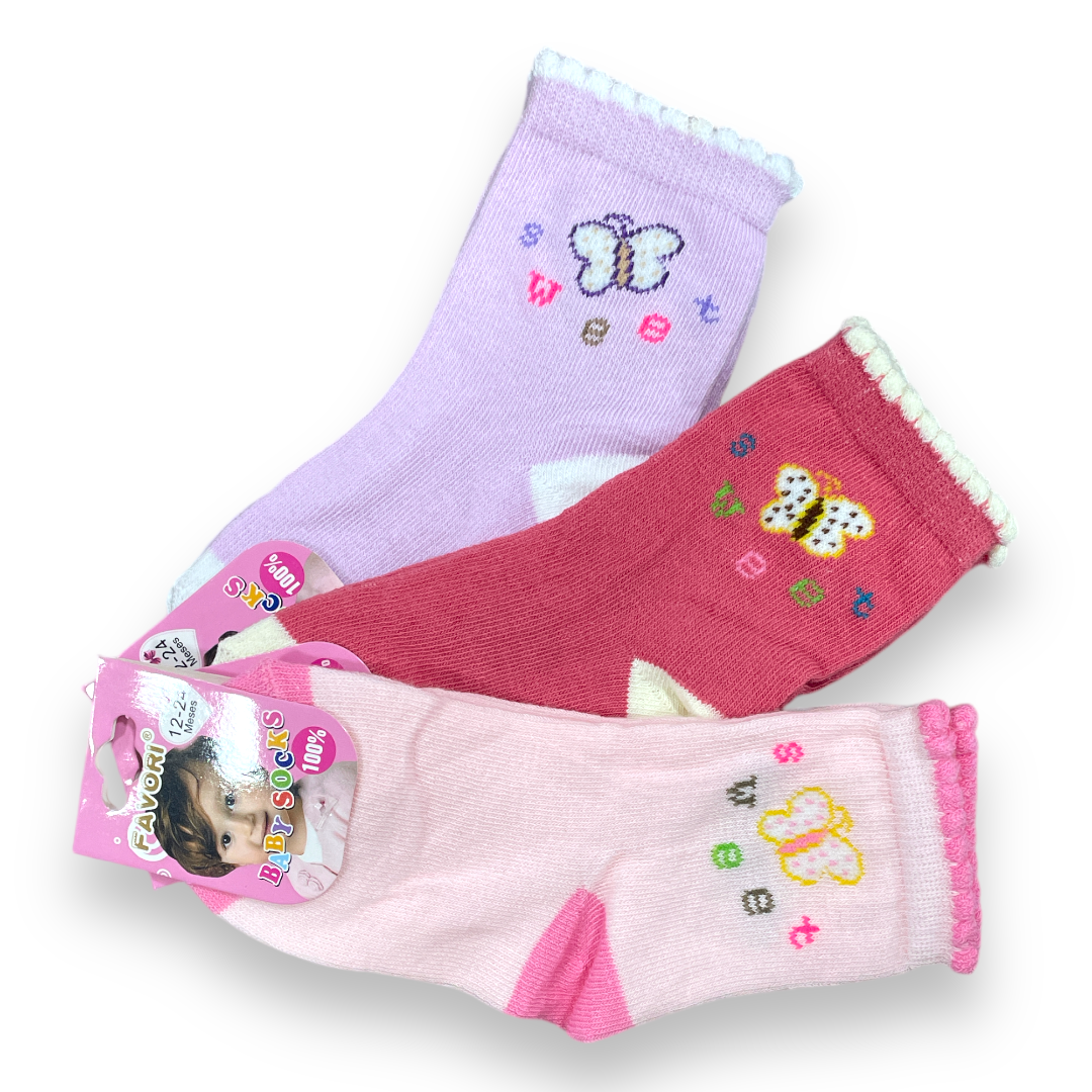 Set de 3 calcetines 12-24m favori niña