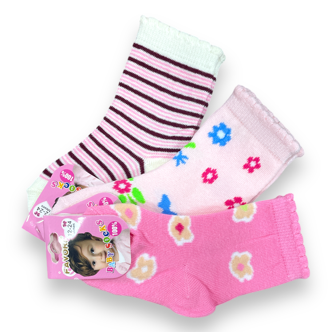 Set de 3 calcetines 12-24m favori niña
