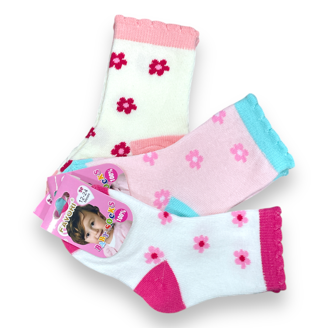 Set de 3 calcetines 12-24m favori niña