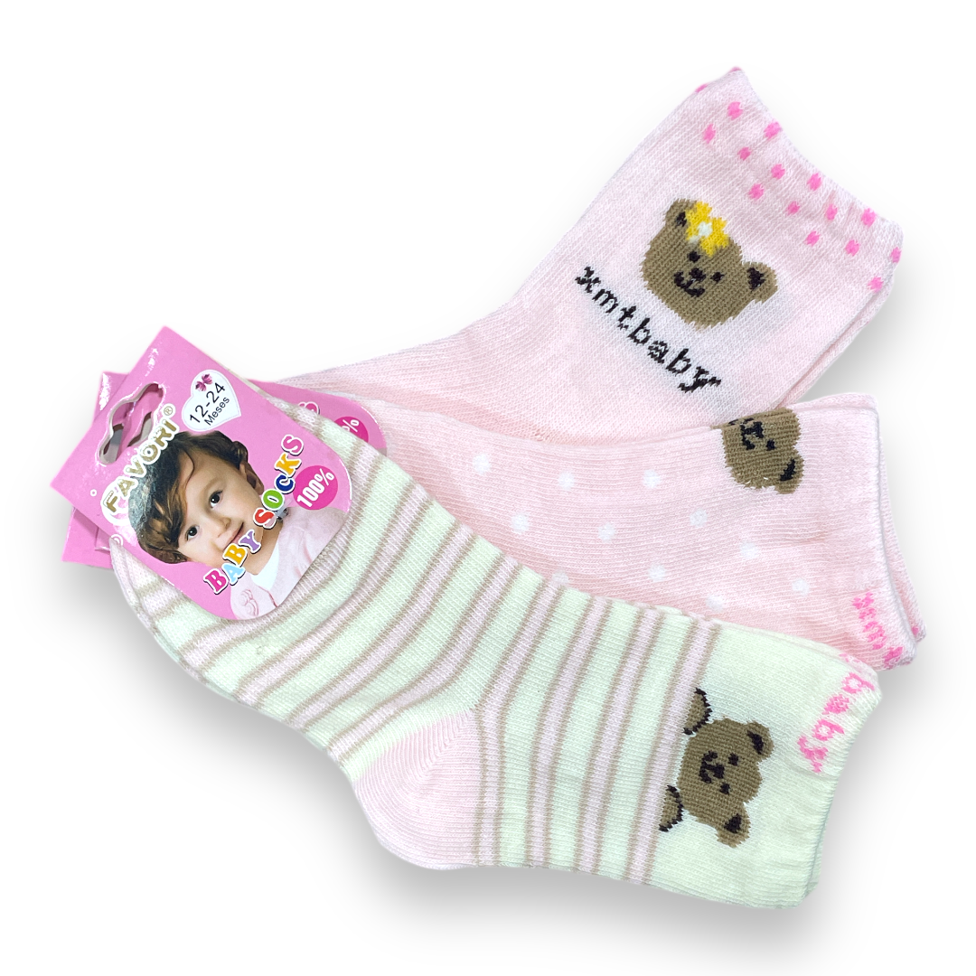 Set de 3 calcetines 12-24m favori niña