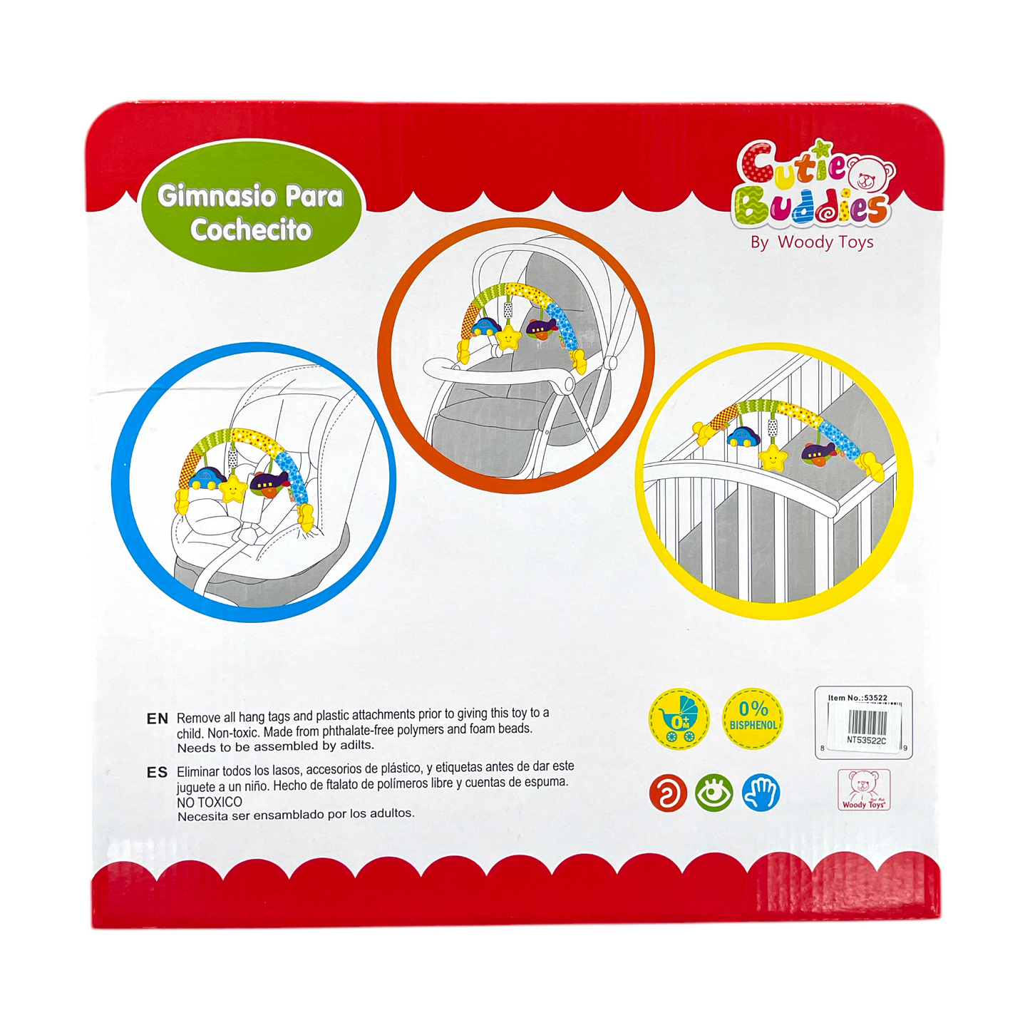 Arco sonajero para coche celeste