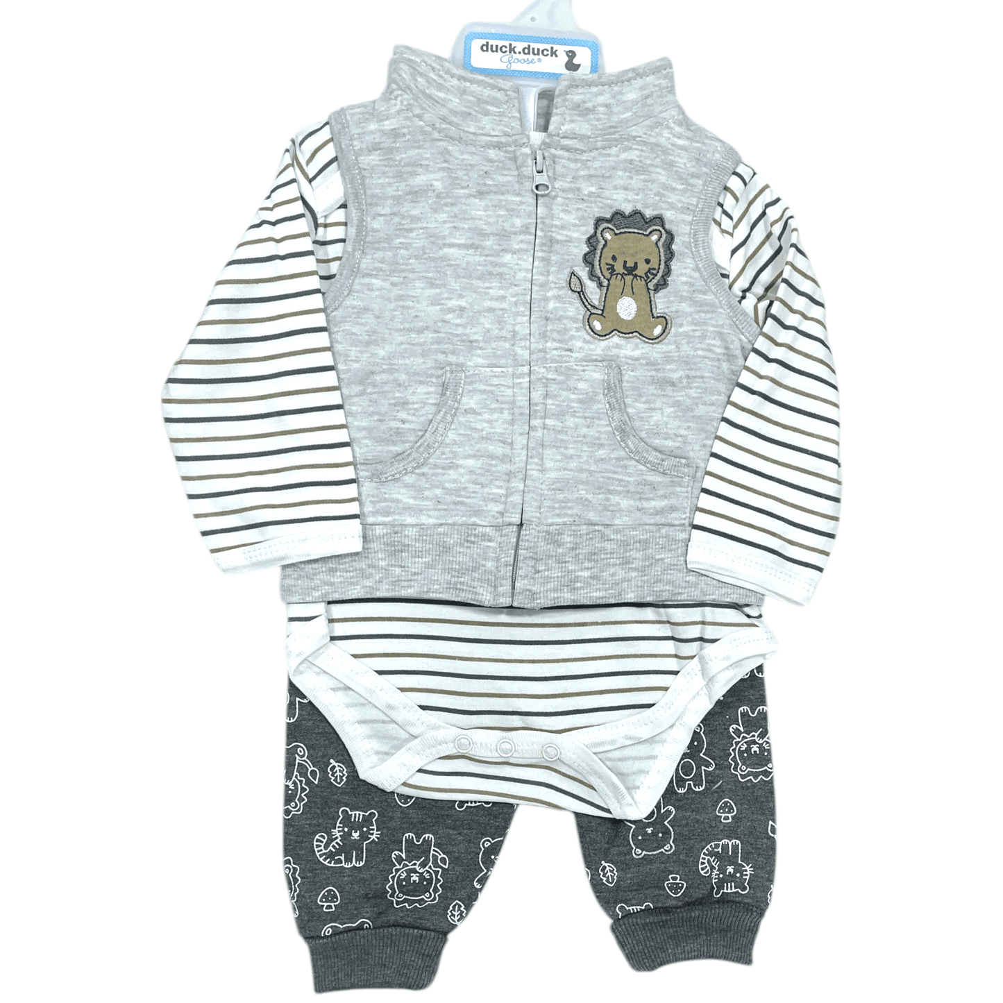 Conjunto de 3 piezas, Gris - Palimu