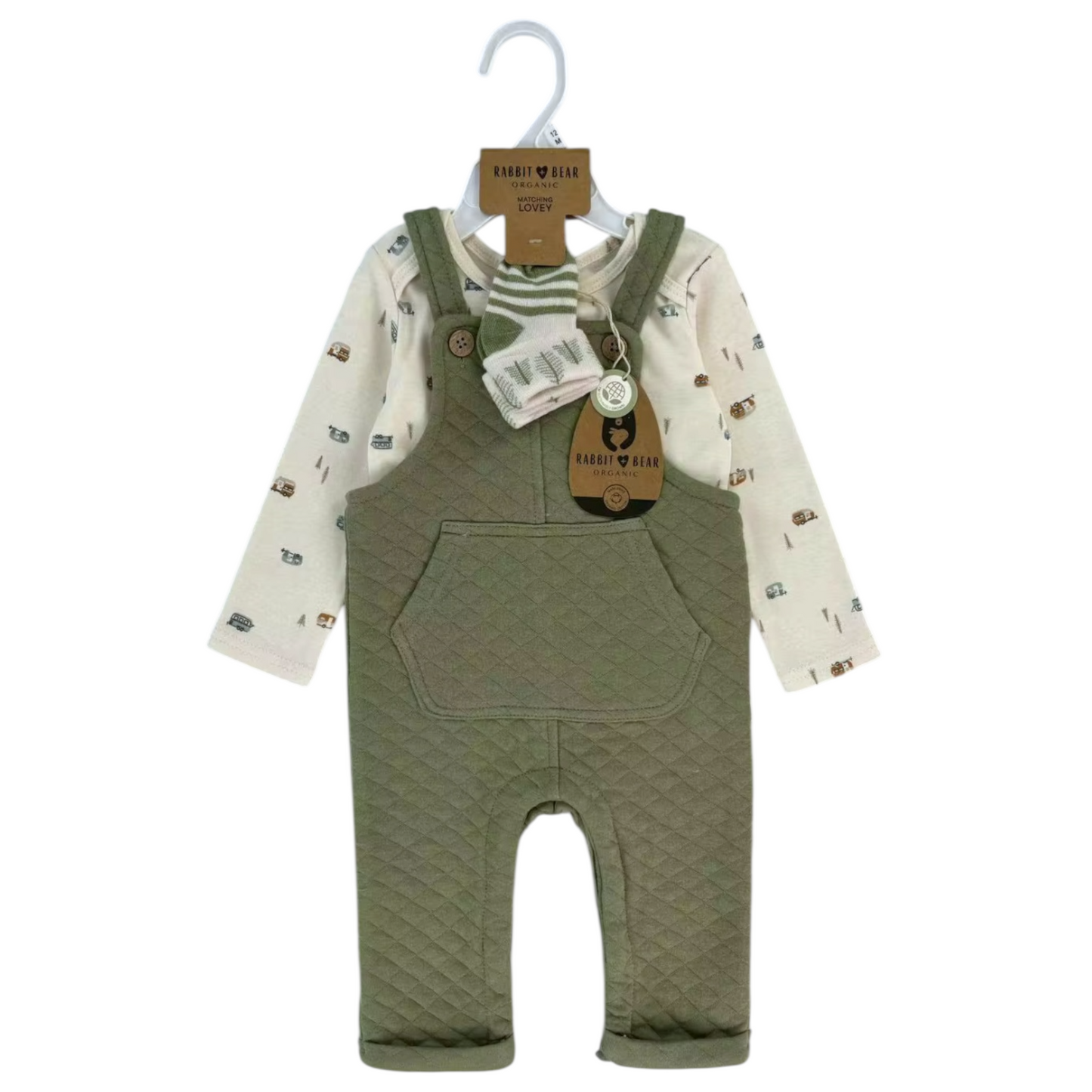 Conjunto de Jardinera, polera y calcetines