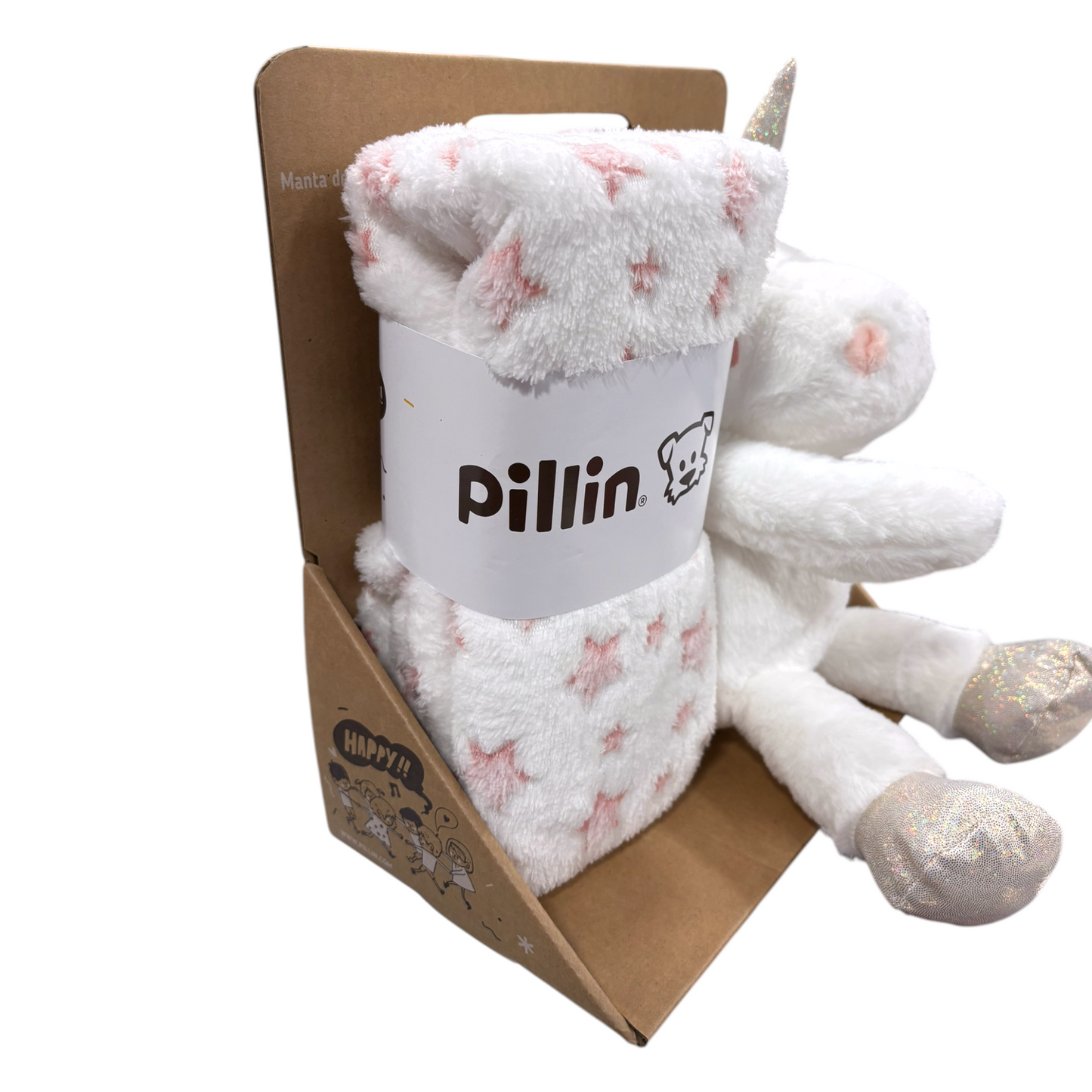 Manta con peluche, Unicornio