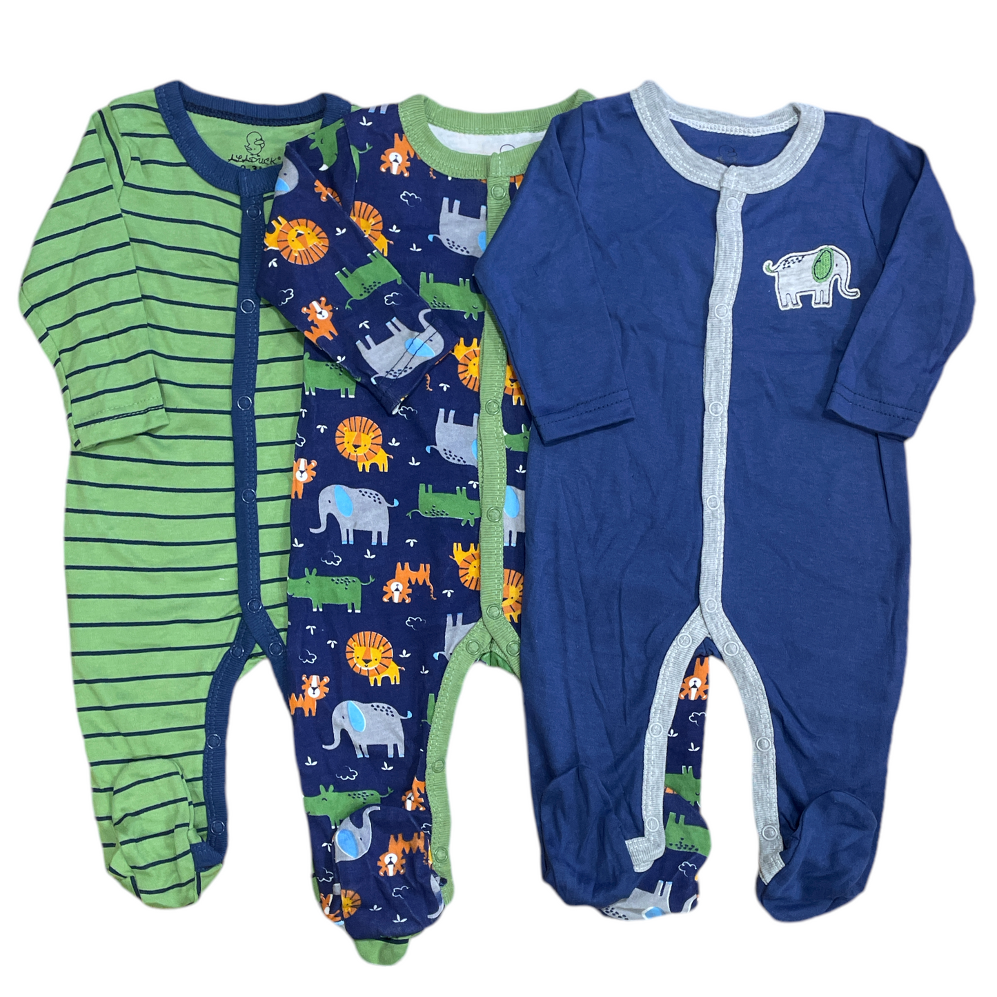 Tripack pijamas de algodón, Azul
