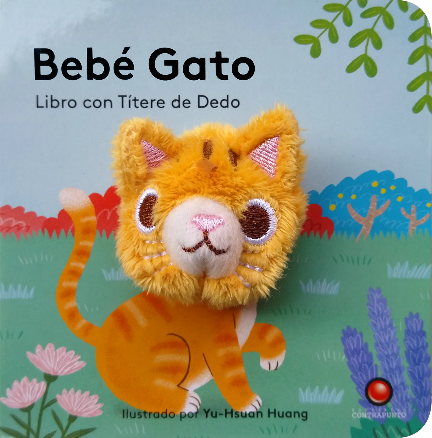 Libro con títere de dedo. Bebé Gato
